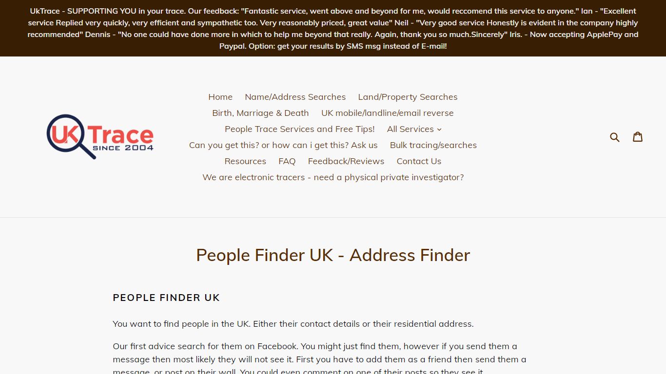 People Finder UK - Address Finder – UK Trace
